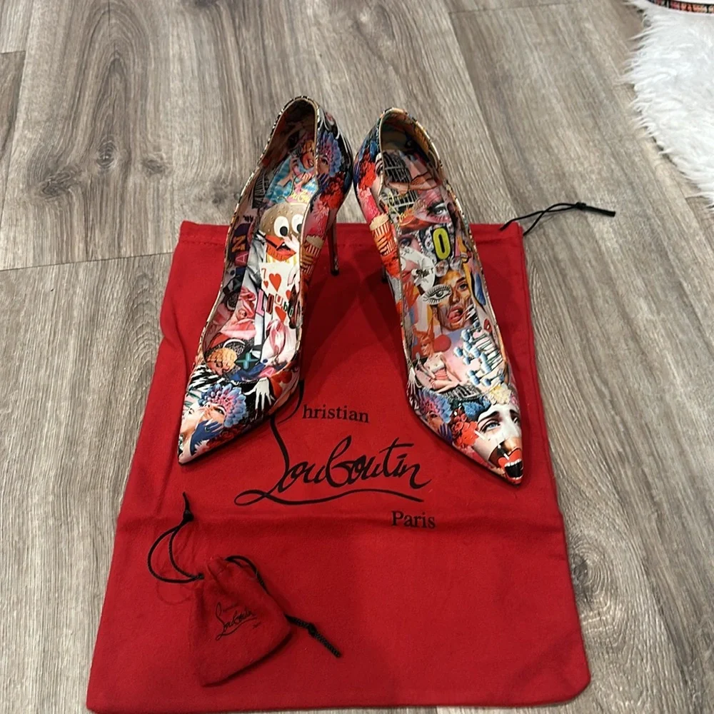 Limited Edition Christian Louboutin Hot Chick Scallop Pointed Toe Pump- SZ 40 - Picture 3 of 13
